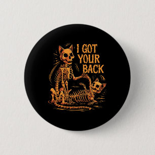 Badge Rond 5 Cm J'Ai Votre Ck Drôle Halloween Chat Skeleton Skelet