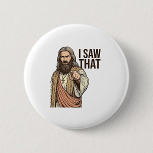 Badge Rond 5 Cm J'ai vu ce pointage religieux vintage gravure Sh