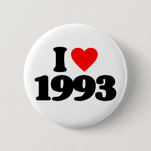 BADGE ROND 5 CM J'AIME 1993