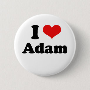 Badge Rond 5 Cm J'aime Adam