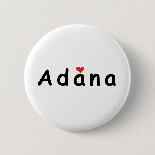 Badge Rond 5 Cm J'aime Adana