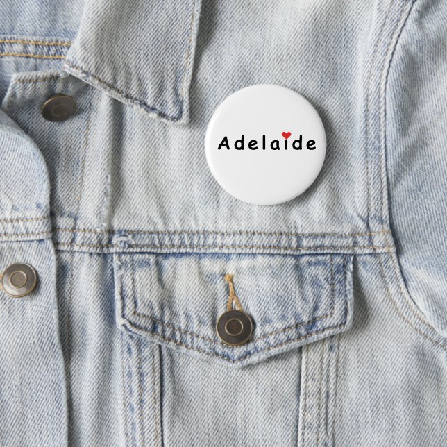 Badge Rond 5 Cm J'aime Adelaide (En situation)
