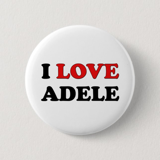 Badge Rond 5 Cm J'aime Adele (Devant)