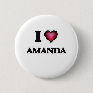 Badge Rond 5 Cm J'aime Amanda