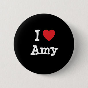Badge Rond 5 Cm J'aime Amy heart T-Shirt