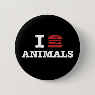 Badge Rond 5 Cm j'aime animals2