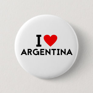 Badge Rond 5 Cm j'aime Argentine pays pays pays pays symbole du co