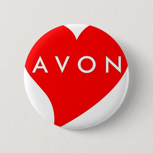Badge Rond 5 Cm J'aime AVON (Devant)
