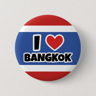 Badge Rond 5 Cm J'aime Bangkok
