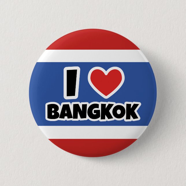 Badge Rond 5 Cm J'aime Bangkok (Devant)