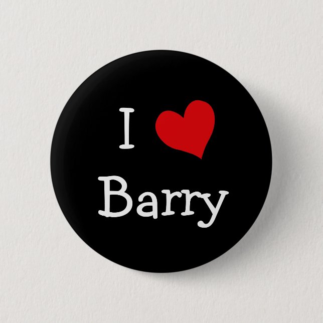 Badge Rond 5 Cm J'aime Barry (Devant)