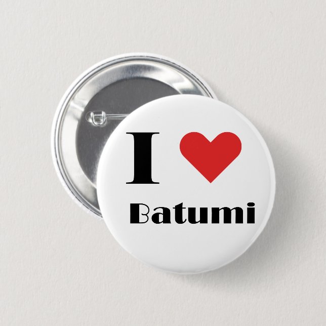 Badge Rond 5 Cm J'aime Batoumi (Devant & derrière)