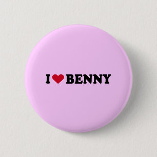 BADGE ROND 5 CM J'AIME BENNY