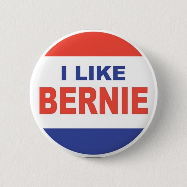 Badge Rond 5 Cm J'aime Bernie (Devant)
