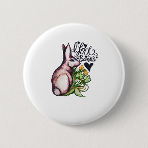 Badge Rond 5 Cm J'aime Bunnies Fun Bunny Rabbit artwork