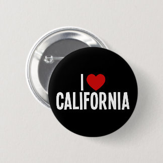 Badge Rond 5 Cm J'aime California Bouton Rond