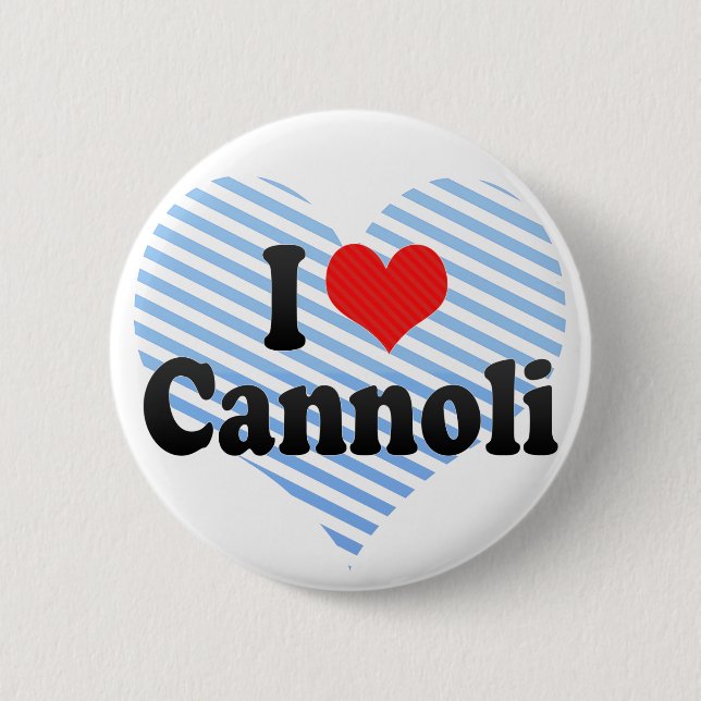 Badge Rond 5 Cm J'aime Cannoli (Devant)
