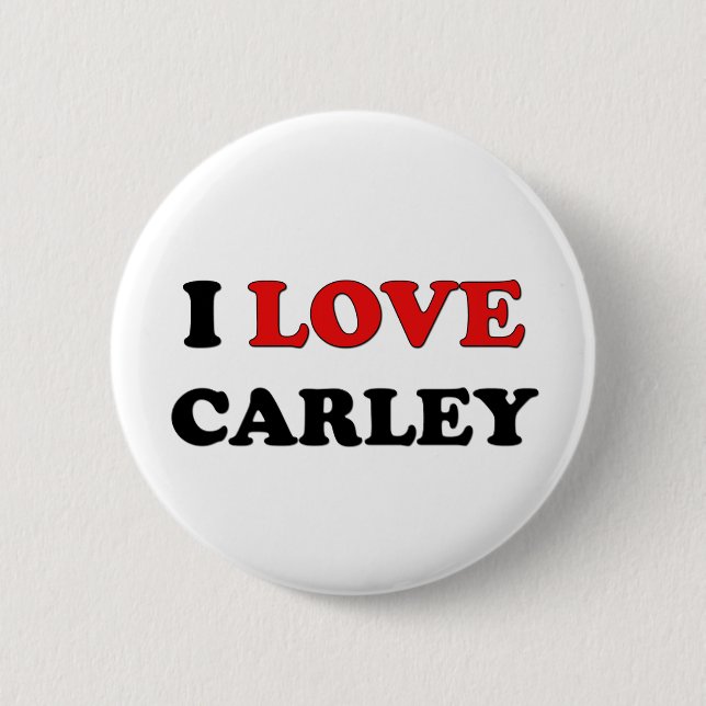 Badge Rond 5 Cm J'aime Carley (Devant)