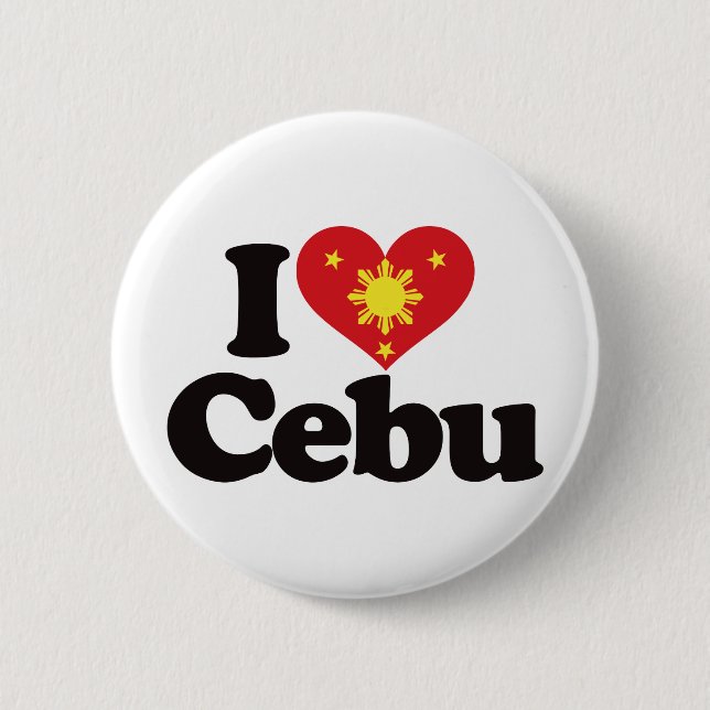 Badge Rond 5 Cm J'aime Cebu (Devant)
