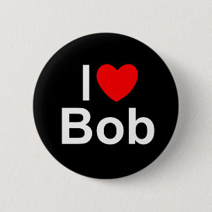 Badge Rond 5 Cm J'aime (coeur) Bob