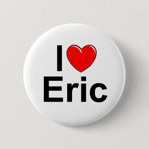 Badge Rond 5 Cm J'aime (coeur) Éric
