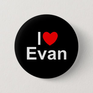 Badge Rond 5 Cm J'aime (coeur) Evan