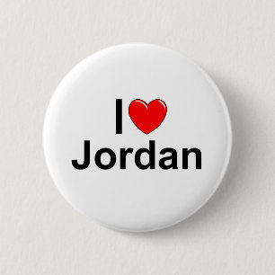 Badge Rond 5 Cm J'aime (coeur) la Jordanie