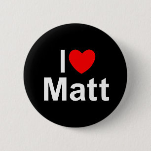 Badge Rond 5 Cm J'aime (coeur) Matt