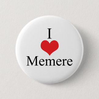 Badge Rond 5 Cm J'aime (coeur) Memere