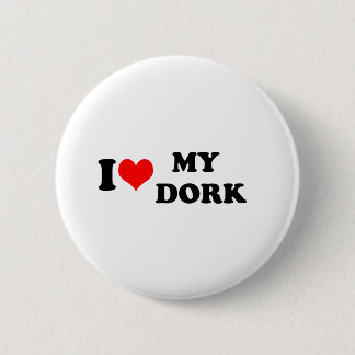 BADGE ROND 5 CM J'AIME (COEUR) MON DORK