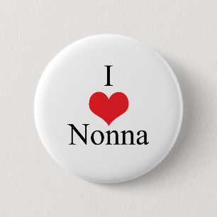 Badge Rond 5 Cm J'aime (coeur) Nonna