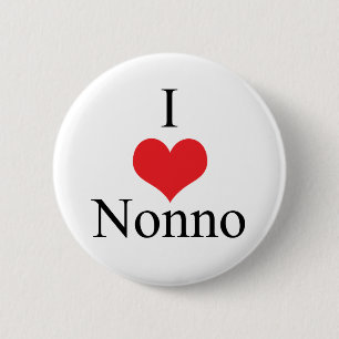 Badge Rond 5 Cm J'aime (coeur) Nonno