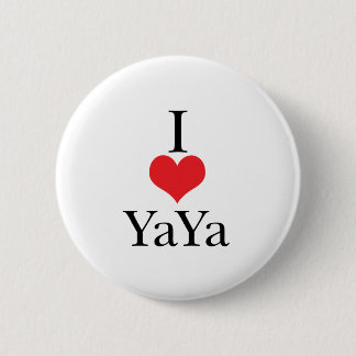 Badge Rond 5 Cm J'aime (coeur) YaYa