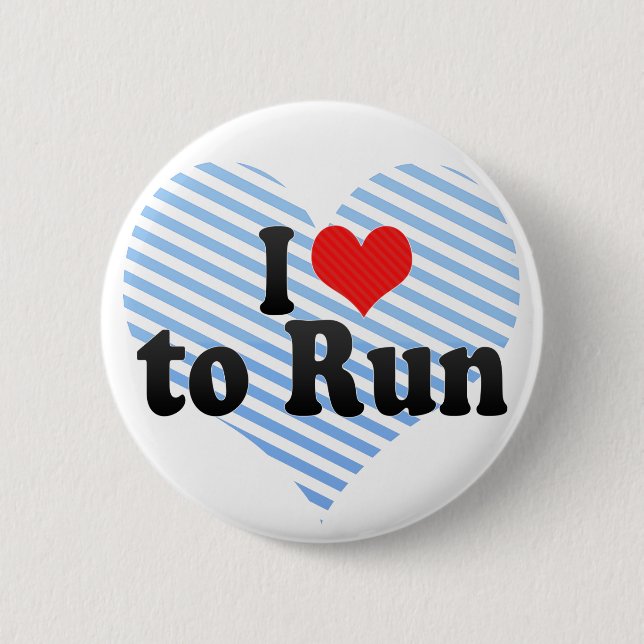 Badge Rond 5 Cm J'aime courir (Devant)