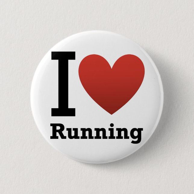 Badge Rond 5 Cm J'aime courir (Devant)
