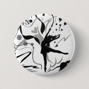 Badge Rond 5 Cm J'Aime Danser