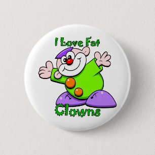 Badge Rond 5 Cm J'aime de gros clowns