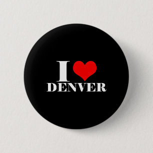 Badge Rond 5 Cm J'aime Denver