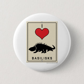 Badge Rond 5 Cm J'aime des basilics