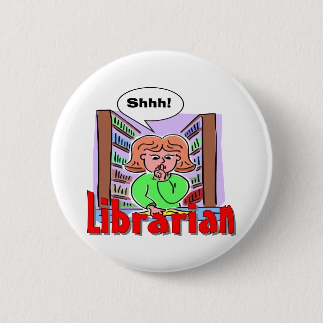 Badge Rond 5 Cm J'aime des bibliothécaires (Devant)