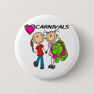 Badge Rond 5 Cm J'aime des carnavals