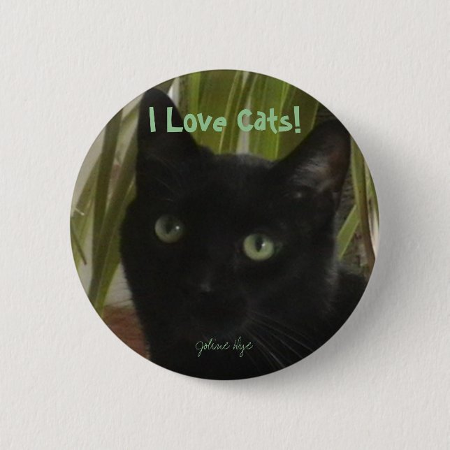 Badge Rond 5 Cm J'aime des chats ! (Devant)