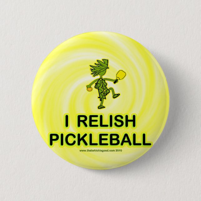 Badge Rond 5 Cm J'aime des chemises et des cadeaux de Pickleball (Devant)