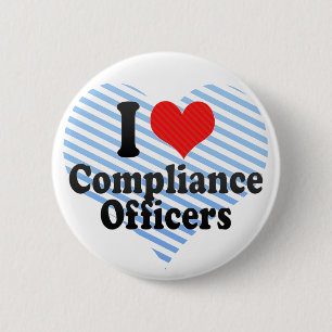 Badge Rond 5 Cm J'aime des dirigeants de conformité