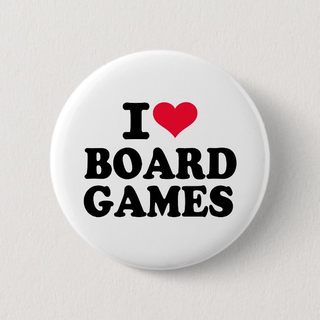 Badge Rond 5 Cm J'aime des jeux de société (Devant)