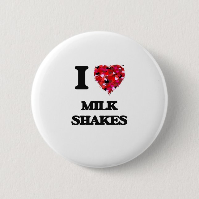 Badge Rond 5 Cm J'aime des laits de poule (Devant)