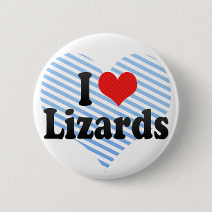 Badge Rond 5 Cm J'aime des lézards