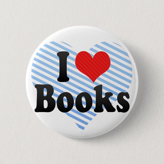 Badge Rond 5 Cm J'aime des livres (Devant)