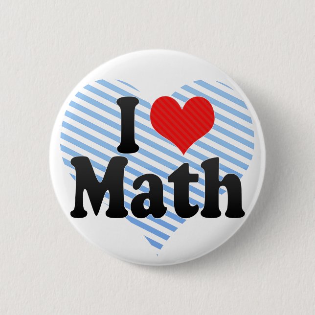 Badge Rond 5 Cm J'aime des maths (Devant)