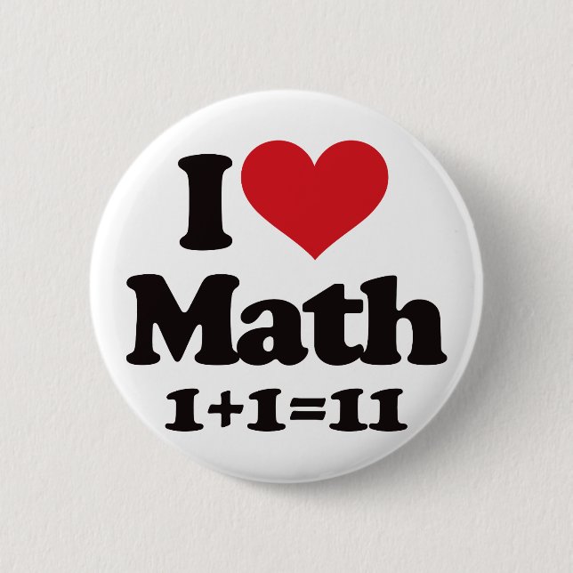 Badge Rond 5 Cm J'aime des maths ! (Devant)
